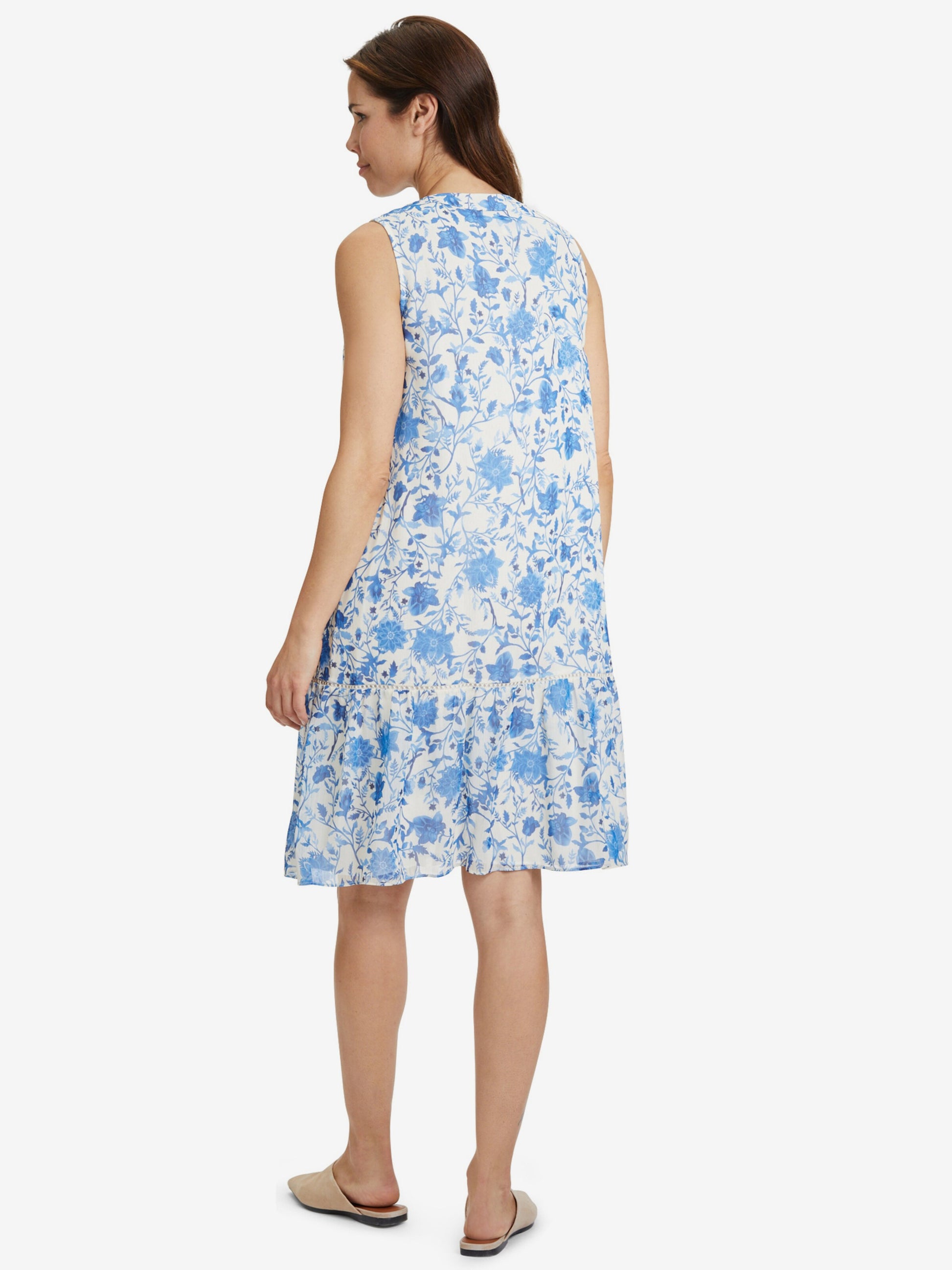 Vera Mont Zomerjurken Zomerjurk Dames Blauw / Wit