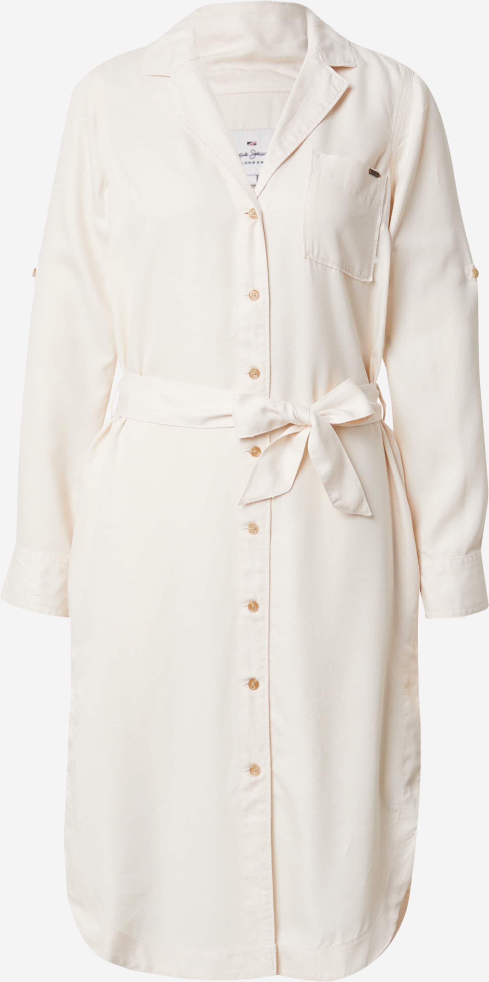 Pepe Jeans Blousejurken Blousejurk EDAN Dames Ivoor