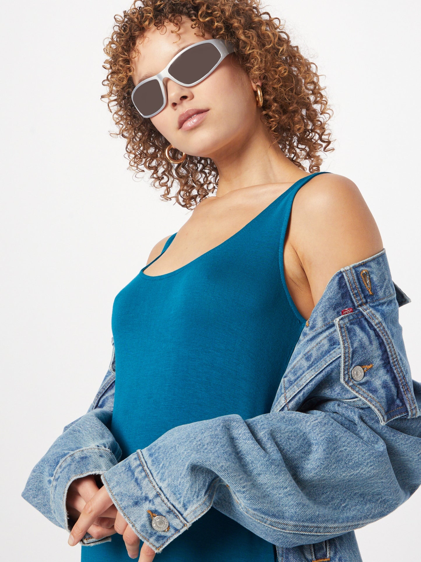 Pieces Maxi Jurken Jurk KALLI Dames Blauw