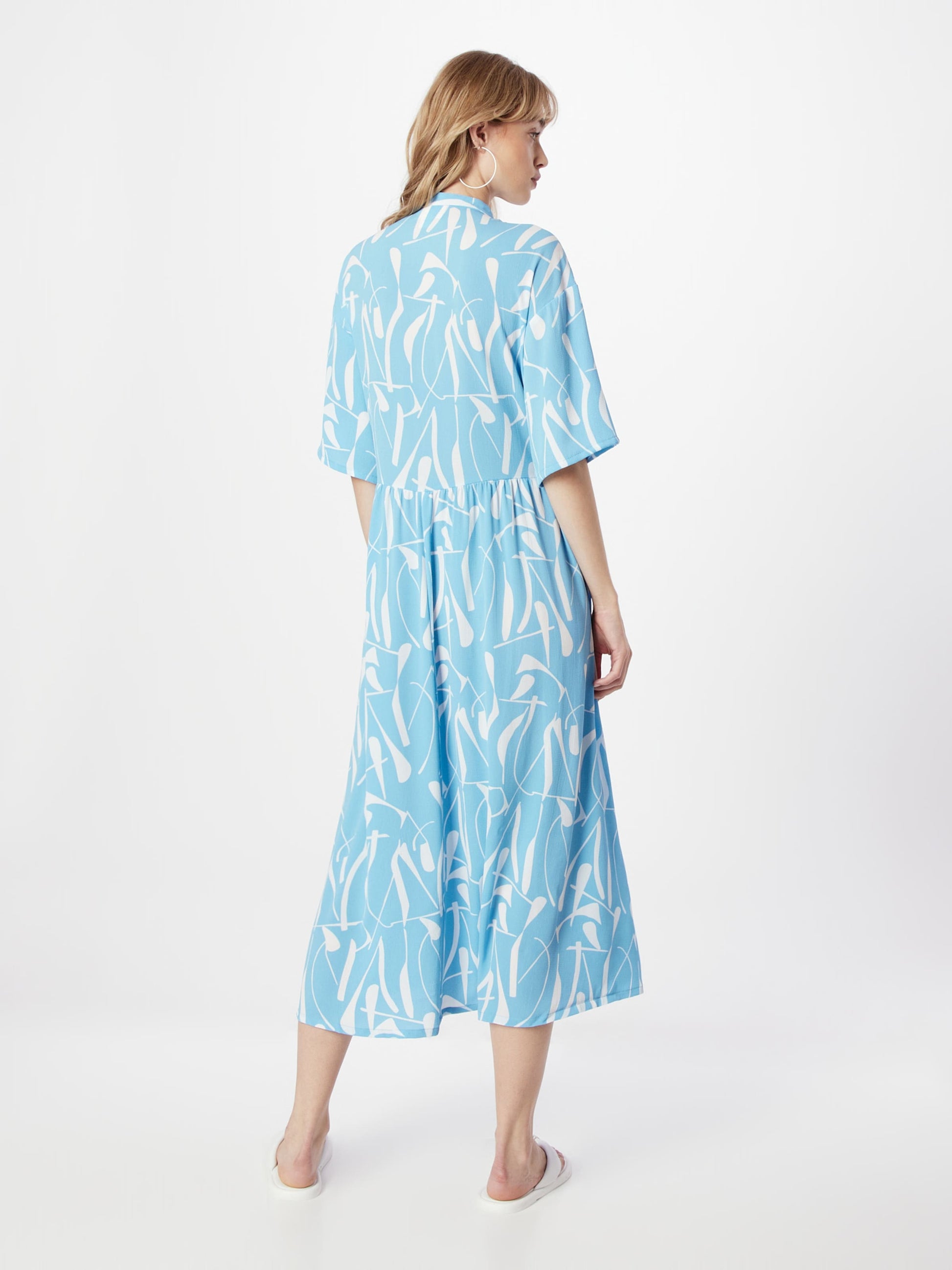 Monki Blousejurken Blousejurk Dames Lichtblauw