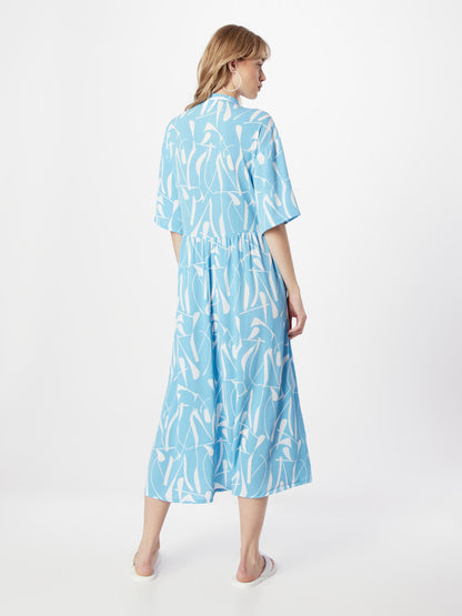 Monki Blousejurken Blousejurk Dames Lichtblauw