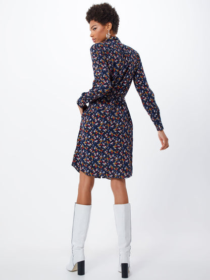 Gant Blousejurken Blousejurk Scribbled Dames Donkerblauw