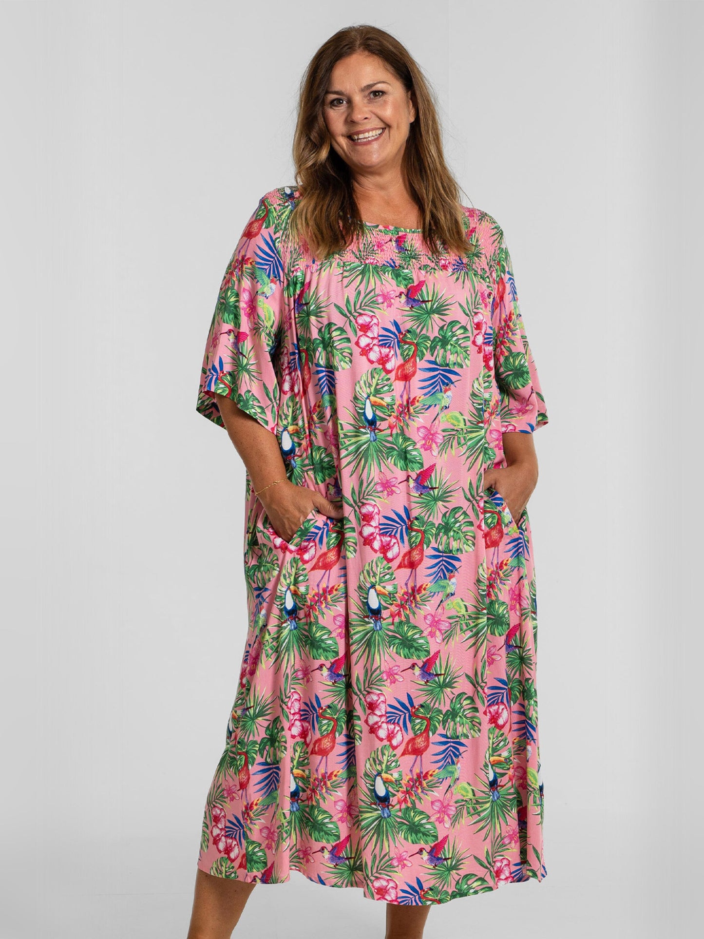  Zomerjurken Zomerjurk Adelina Dames Oudroze