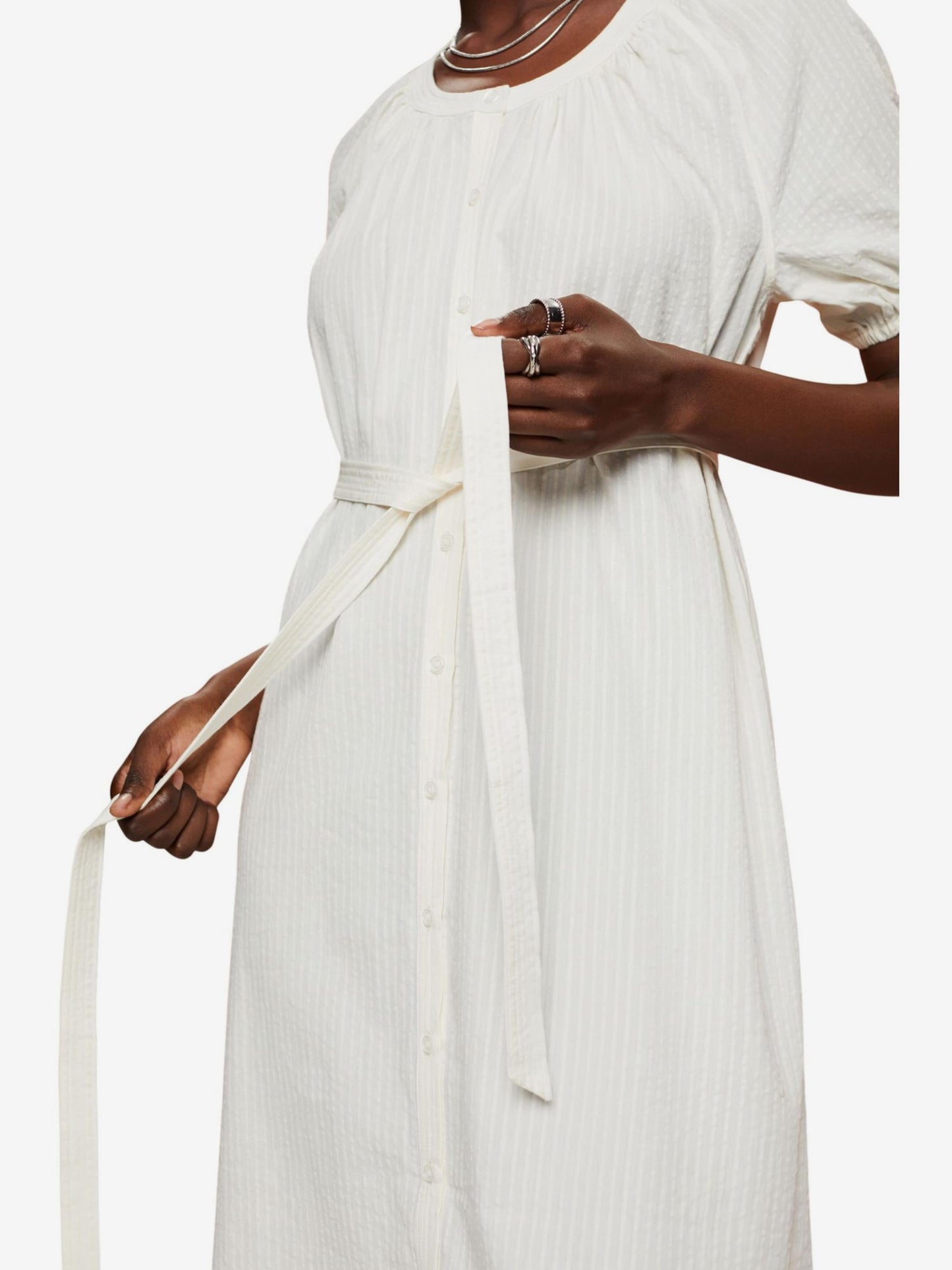 ESPRIT Blousejurken Blousejurk Dames Wit