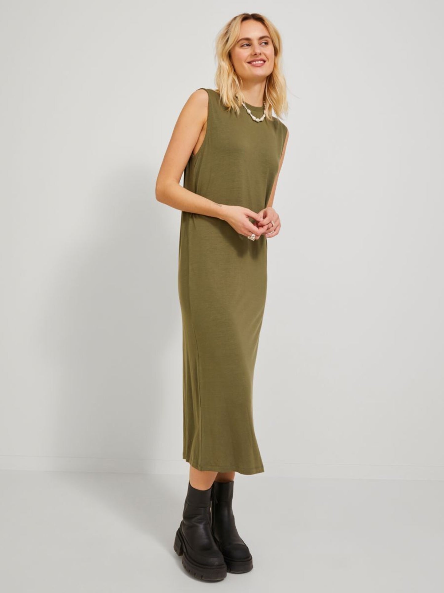 JJXX Maxi Jurken Jurk KELLY Dames Olijfgroen