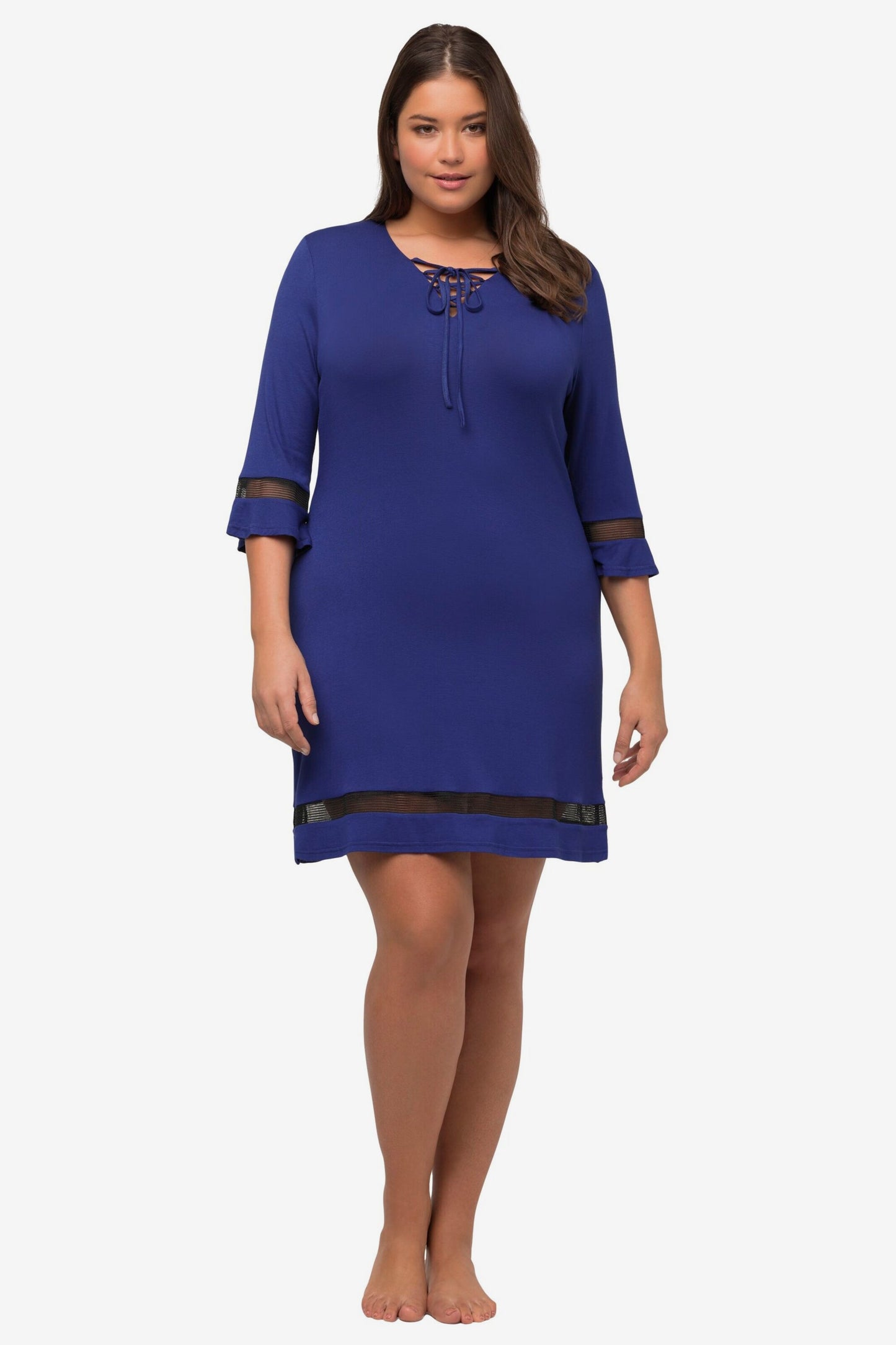 Ulla Popken Strandjurkjes Strandjurk Dames Violetblauw