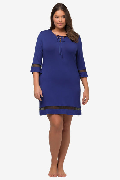 Ulla Popken Strandjurkjes Strandjurk Dames Violetblauw