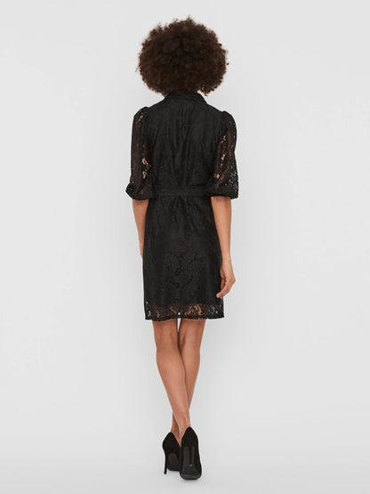 Vero Moda Blousejurken Blousejurk BONNA Dames Zwart