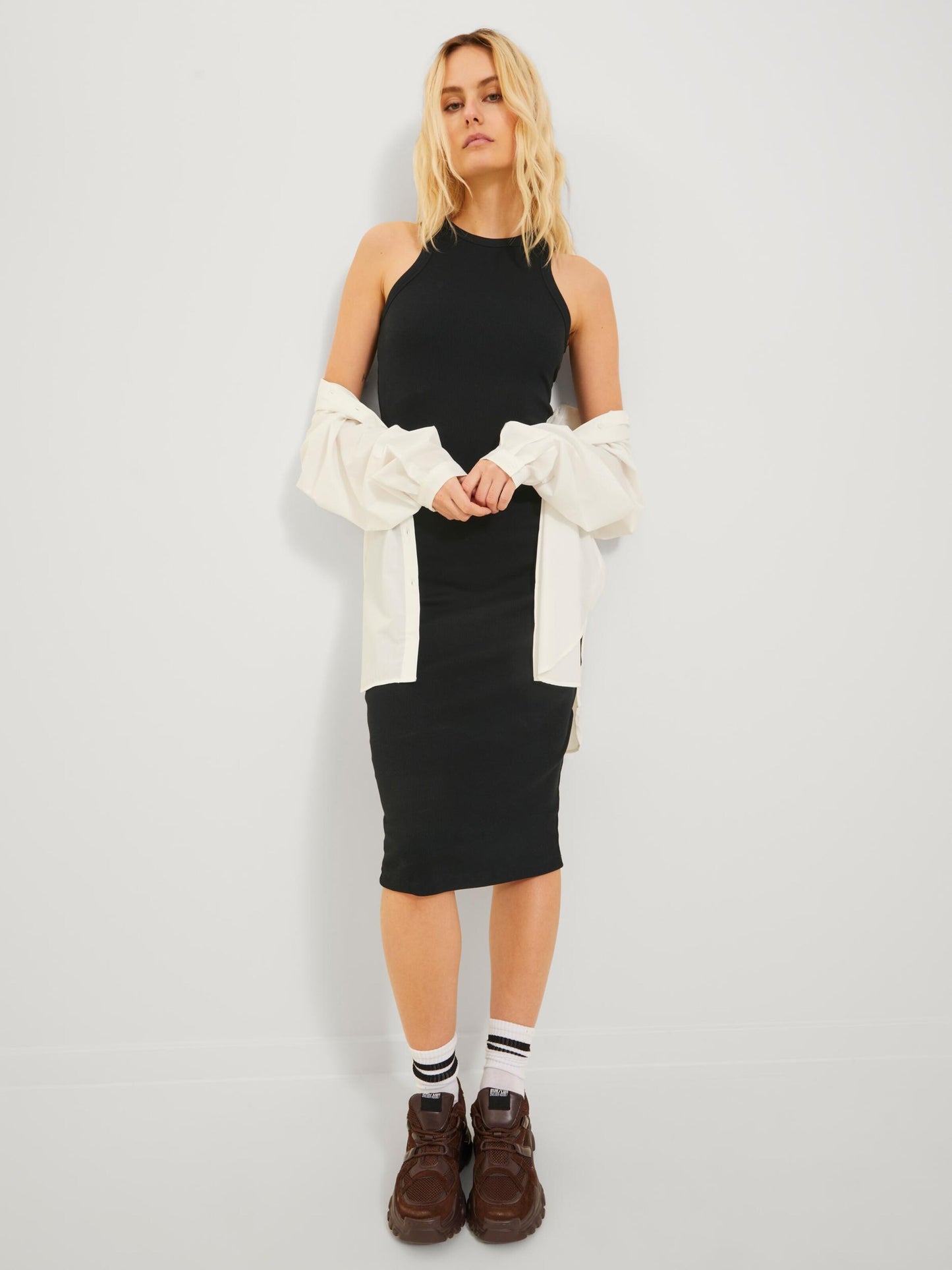 JJXX Midi Jurken Jurk Forest Dames Zwart