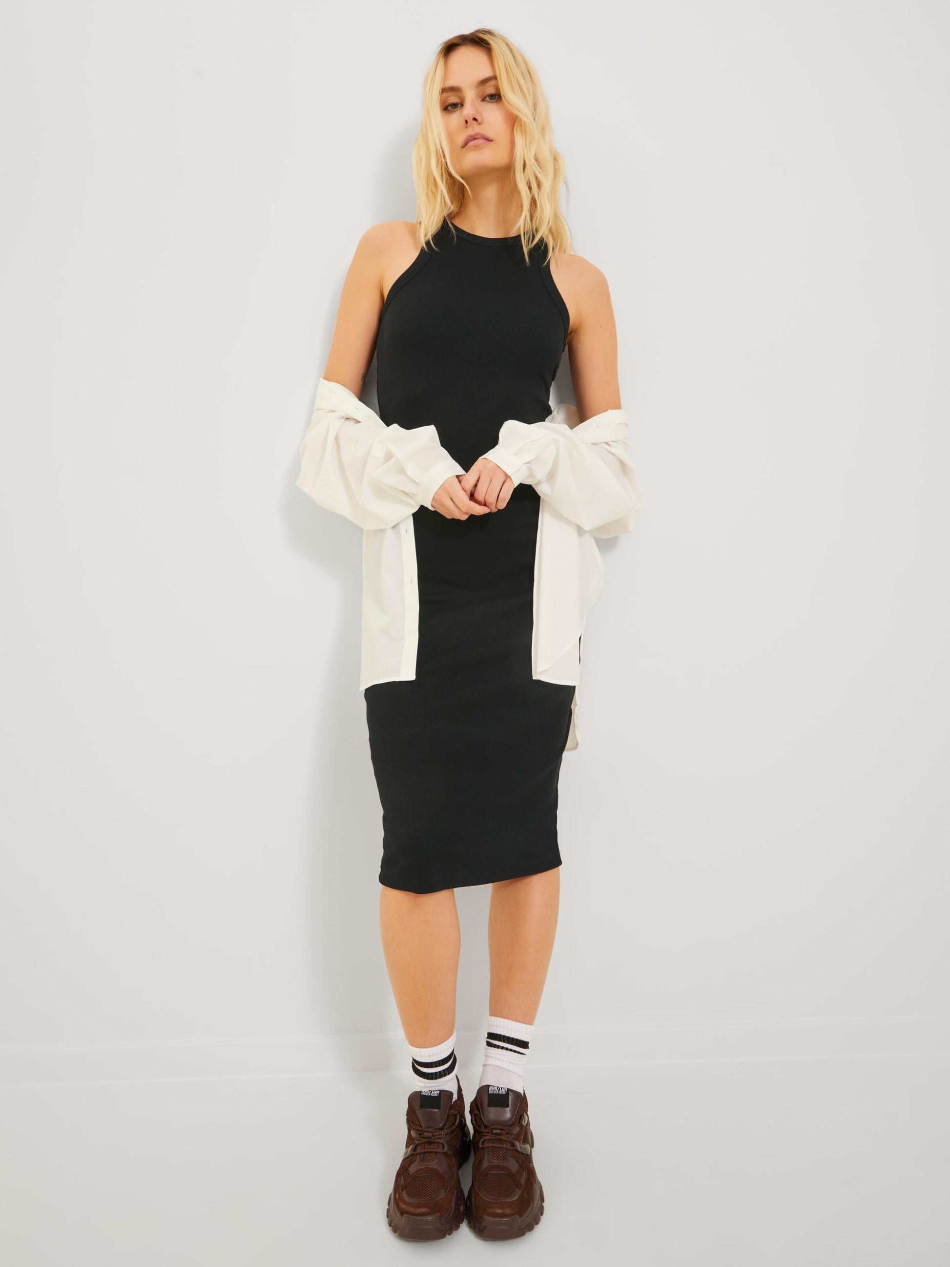 JJXX Midi Jurken Jurk Forest Dames Zwart