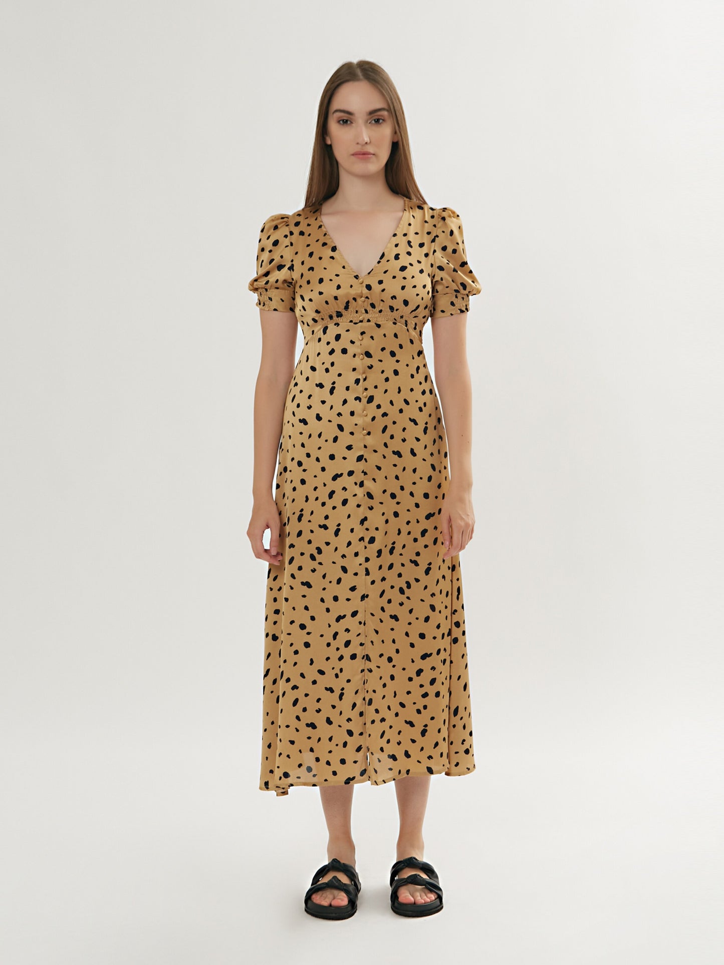  Maxi Jurken Jurk Dames Champagne