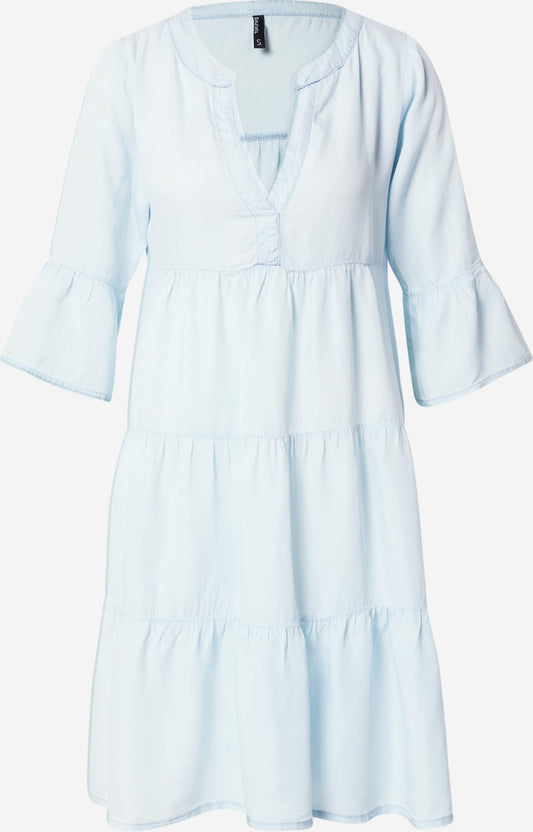 SUBLEVEL Blousejurken Blousejurk Dames Pastelblauw