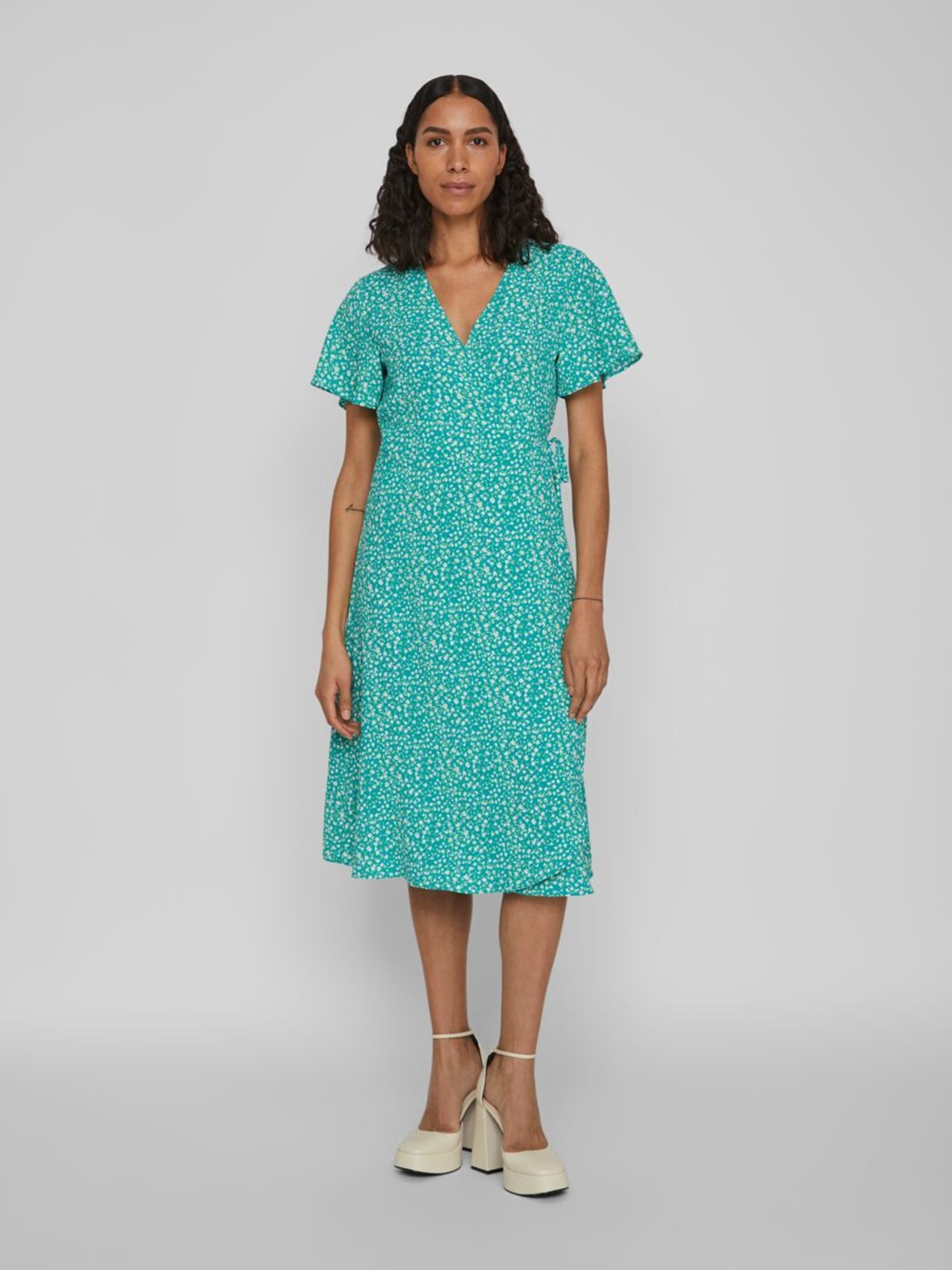 Vila Midi Jurken Jurk Dames Groen / Jade Groen