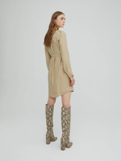 EDITED Blousejurken Blousejurk Farha Dames Beige