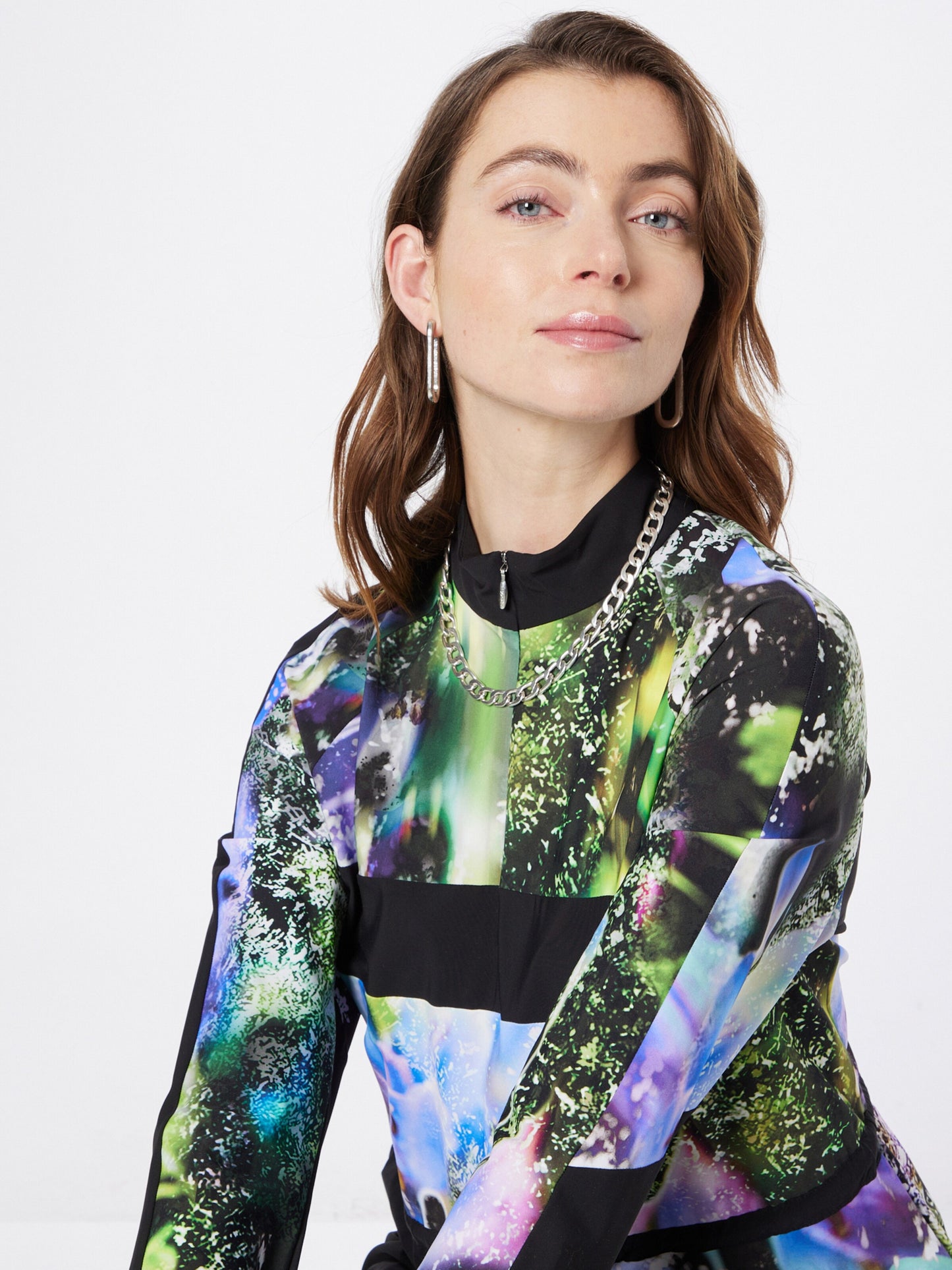  Maxi Jurken Jurk Flower Dames Jade Groen / Lichtgroen