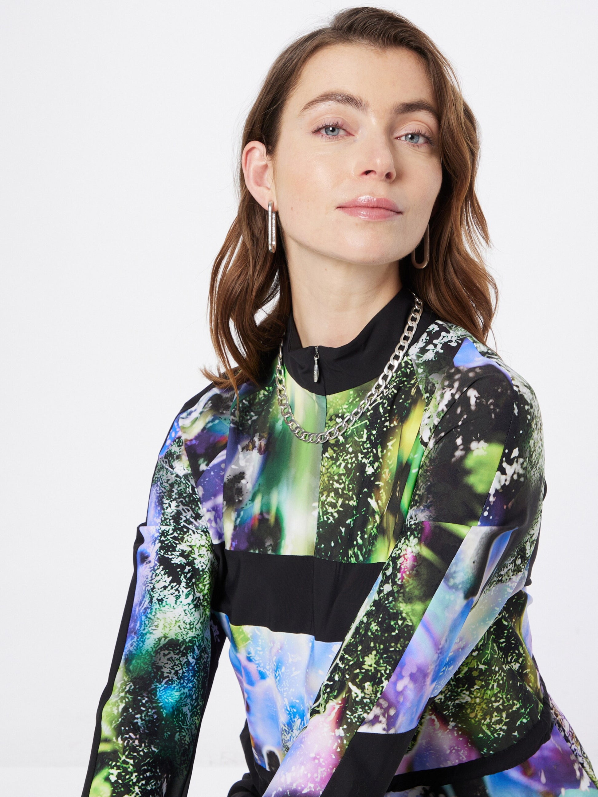  Maxi Jurken Jurk Flower Dames Jade Groen / Lichtgroen