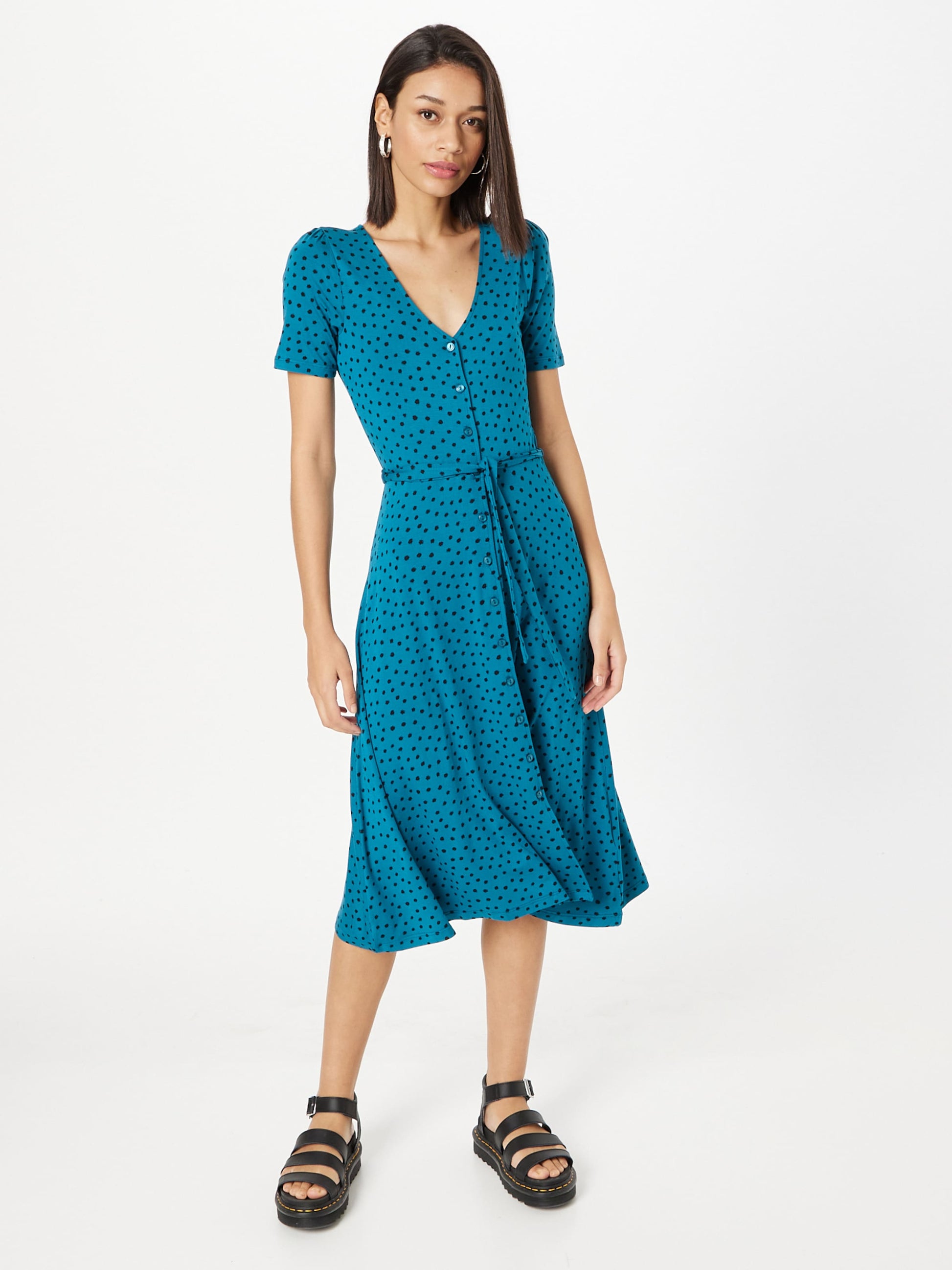 King Louie Blousejurken Blousejurk Erica Dames Blauw