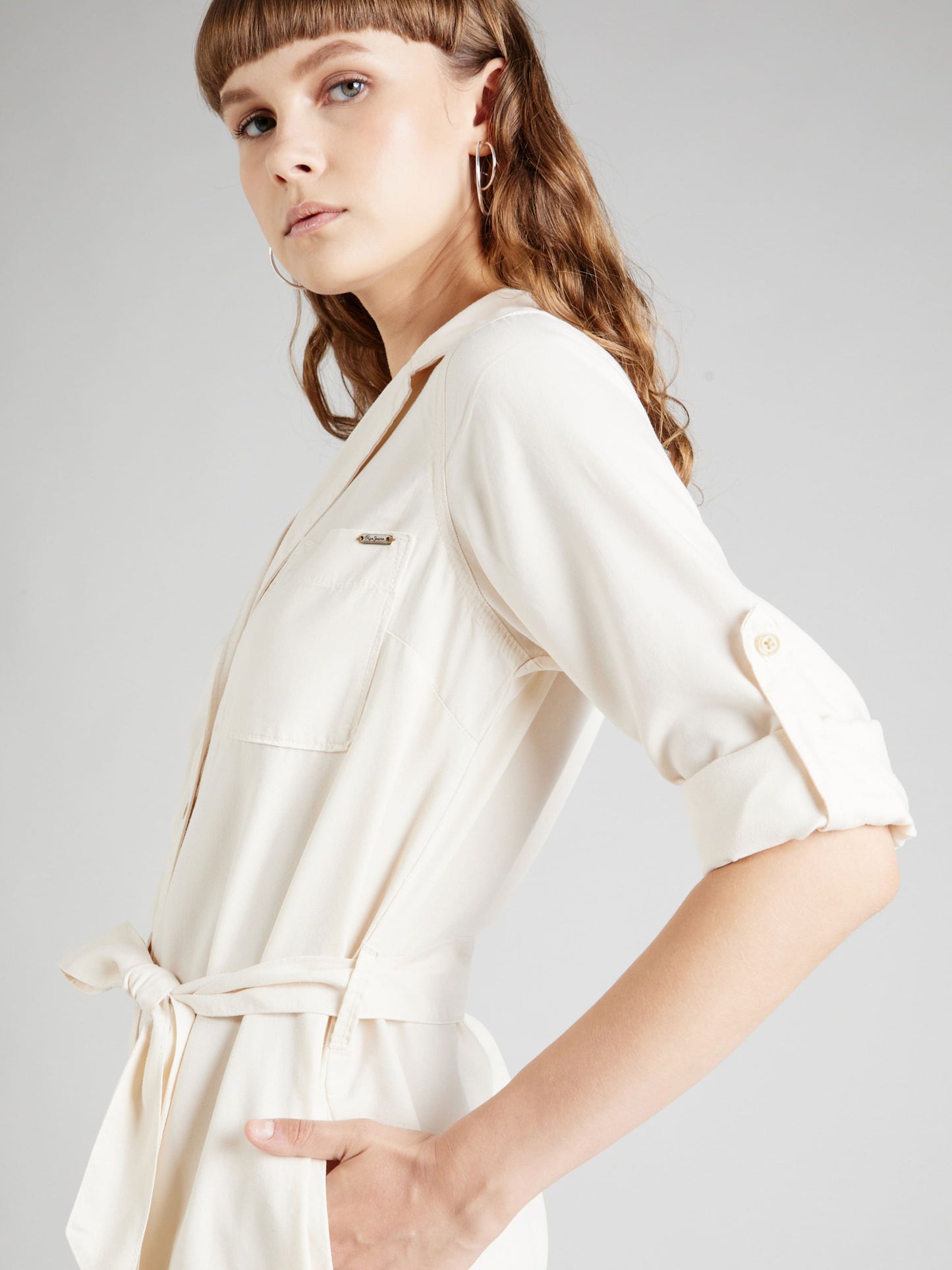 Pepe Jeans Blousejurken Blousejurk EDAN Dames Ivoor