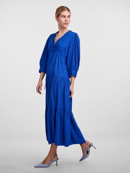 Y.A.S Maxi Jurken Jurk DALILA Dames Royal Blue/koningsblauw
