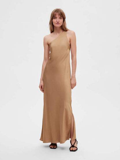 Selected Femme Maxi Jurken Jurk Dames Bruin
