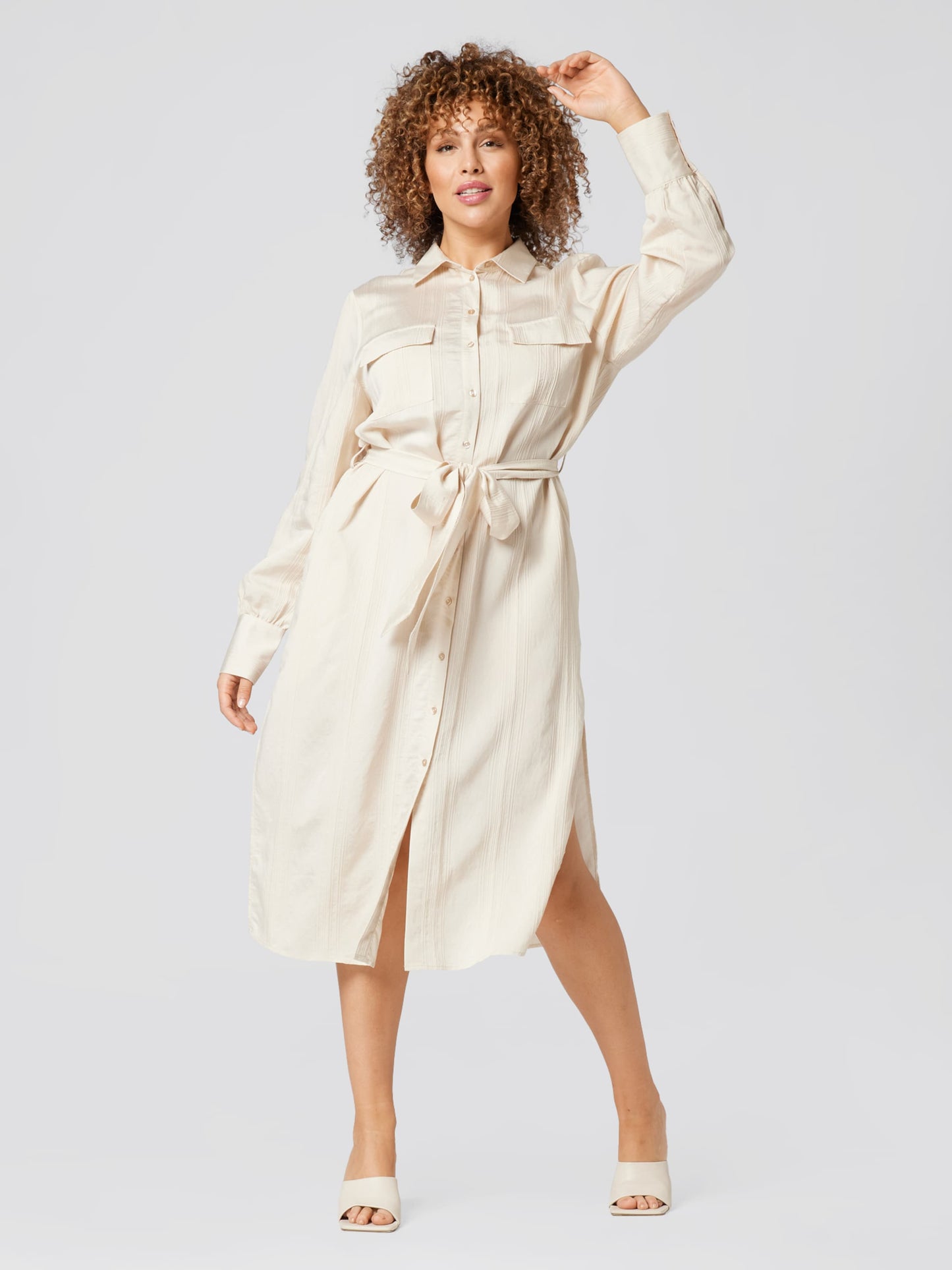  Blousejurken Blousejurk Manuela Dames Natuurwit