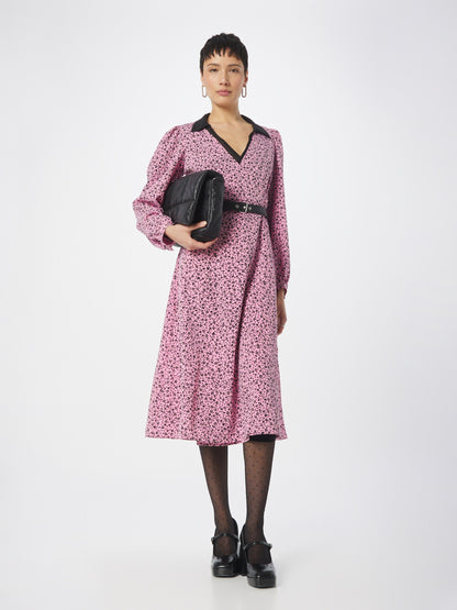 Monki Midi Jurken Jurk Dames Oudroze