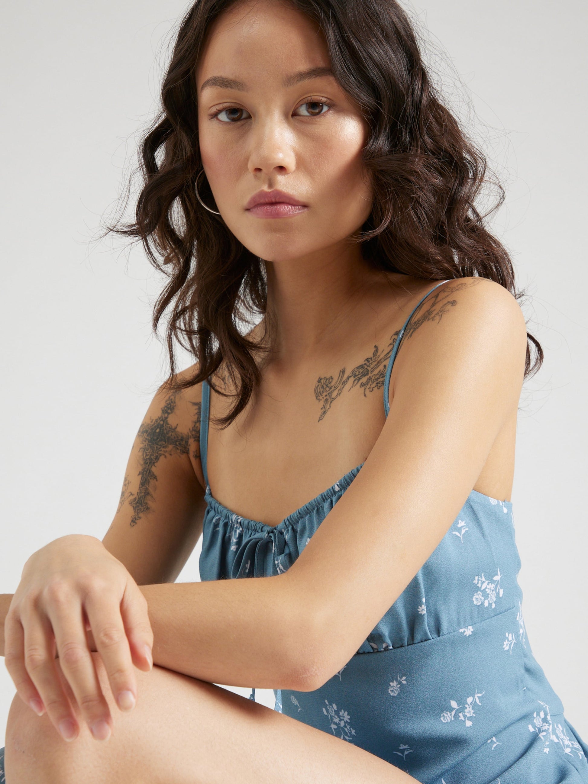 Hollister Maxi Jurken Jurk EMEA Dames Smoky Blue