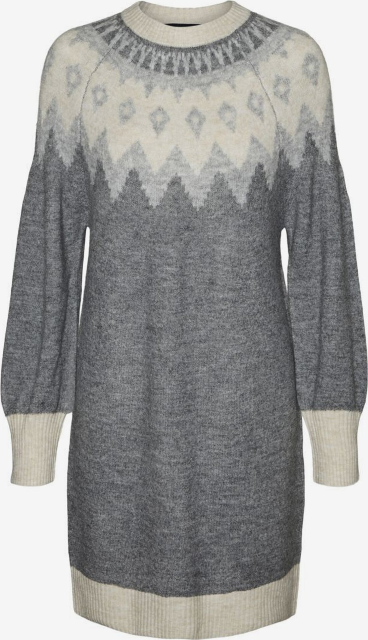 Vero Moda Curve Mini Jurken Jurk Dames Grijs / Donkergrijs