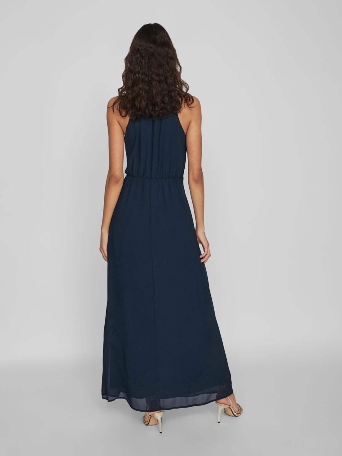 Vila Maxi Jurken Jurk Milina Dames Donkerblauw