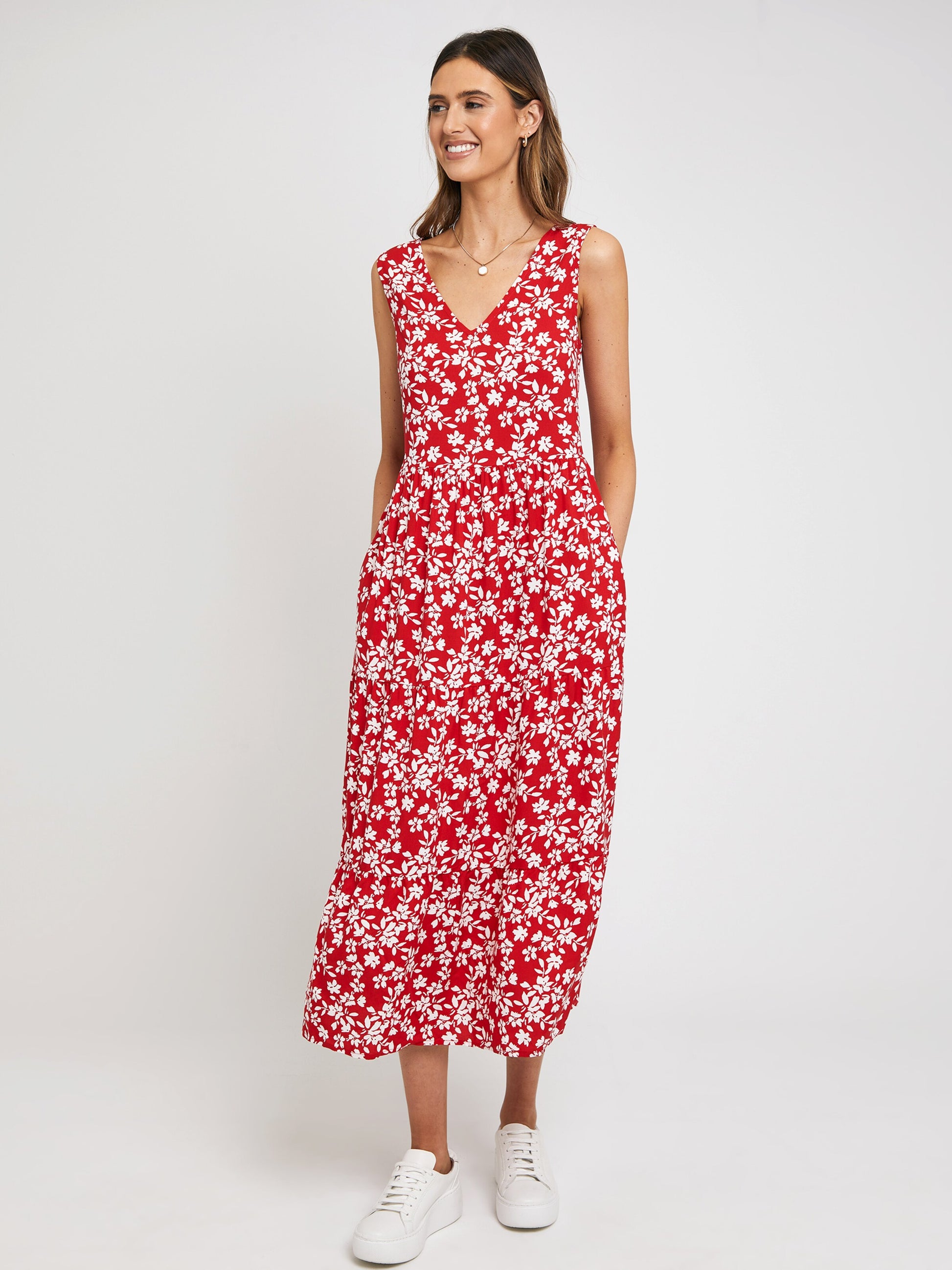 Threadbare Zomerjurken Zomerjurk Dames Rood