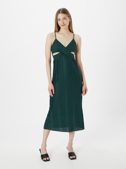 About You Midi Jurken Jurk Sunny Dames Donkergroen