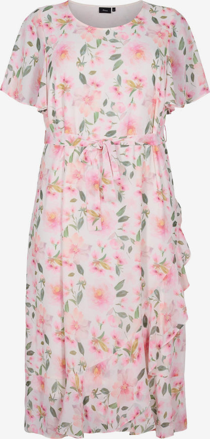 Zizzi Maxi Jurken Jurk NICOLE Dames Rosa