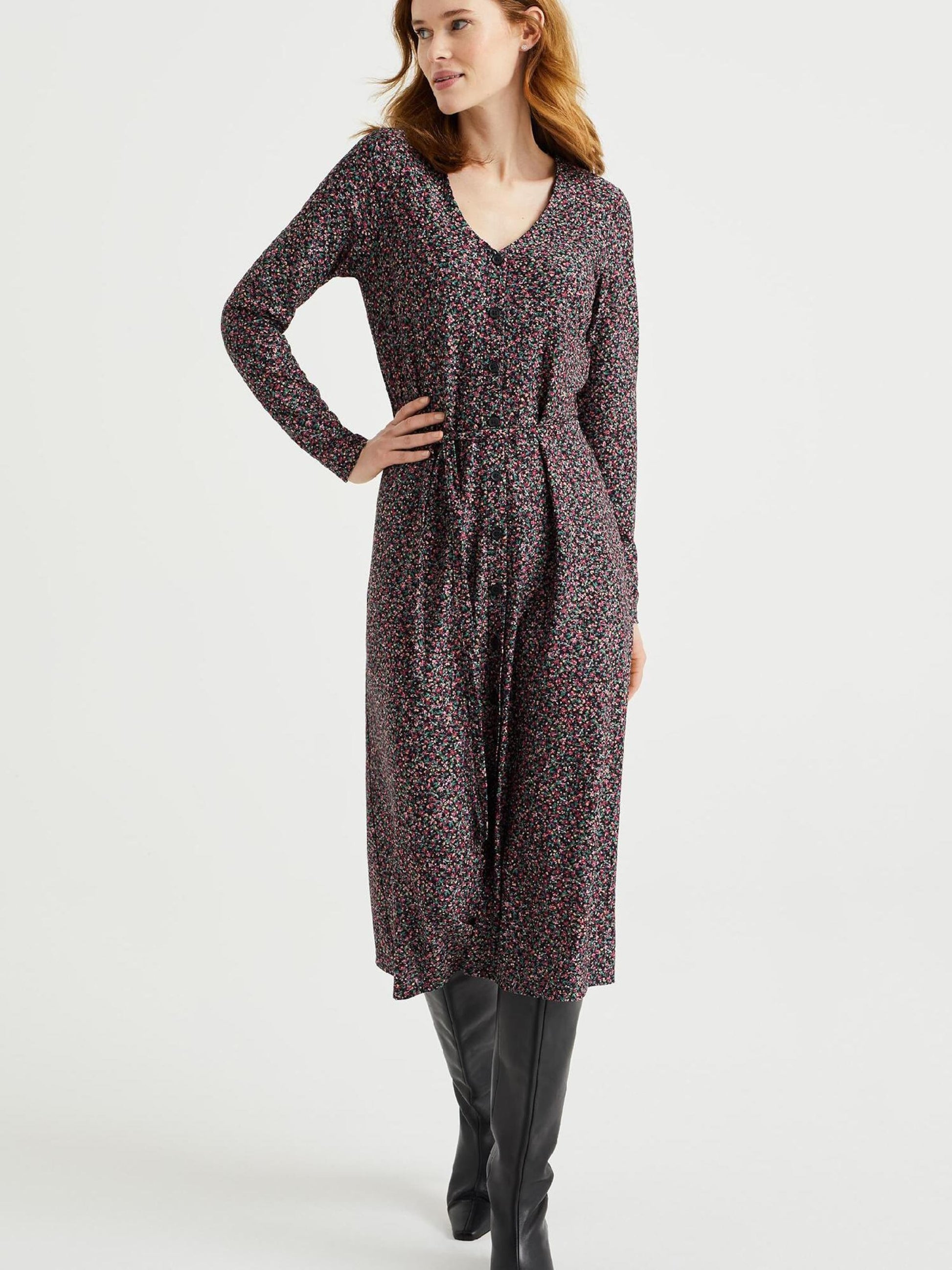 WE FASHION Blousejurken Blousejurk Dames Gemengde Kleuren