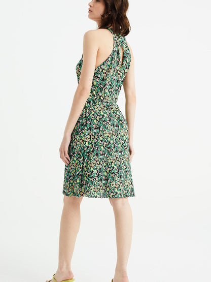 WE FASHION Zomerjurken Zomerjurk Dames Groen / Lichtgroen