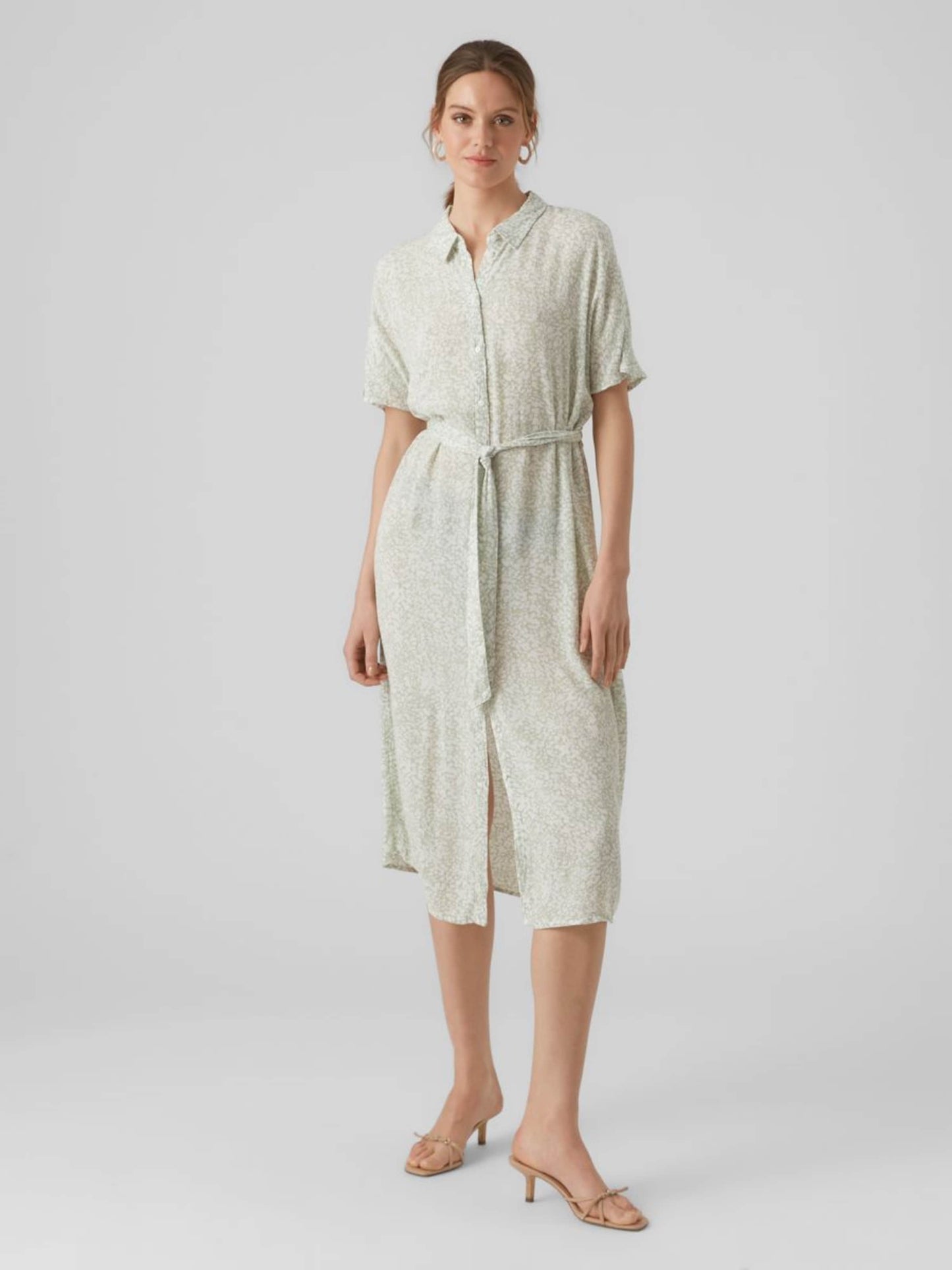 Vero Moda Blousejurken Blousejurk Menny Dames Kaki
