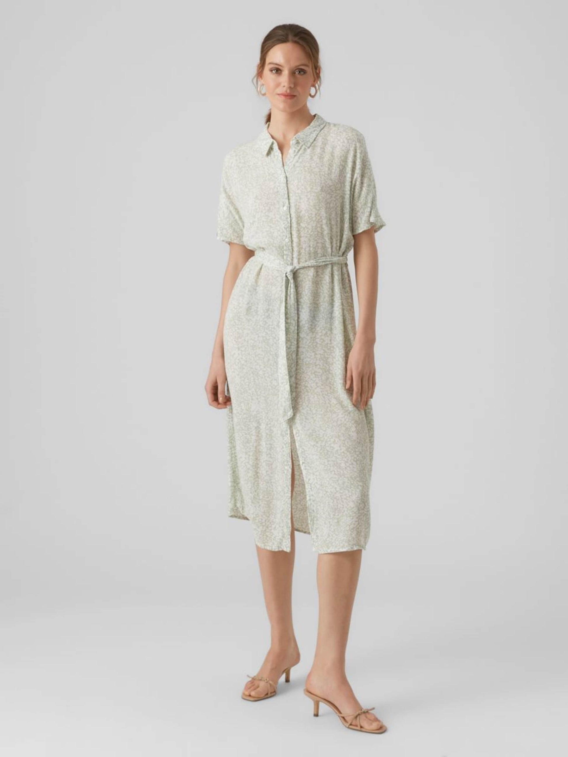 Vero Moda Blousejurken Blousejurk Menny Dames Kaki