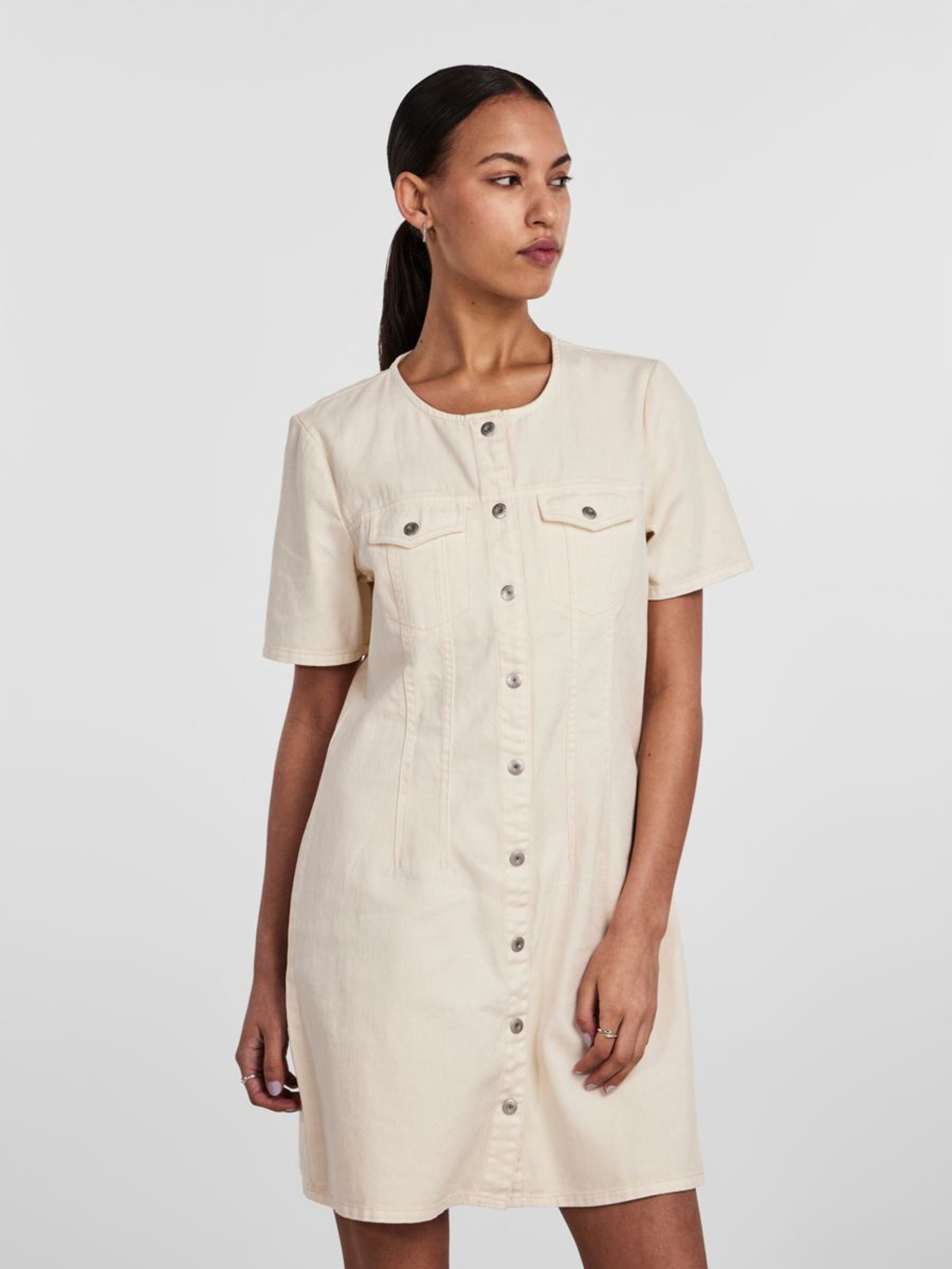 Pieces Zomerjurken Zomerjurk Tara Dames Ecru