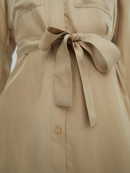 EDITED Blousejurken Blousejurk Farha Dames Beige