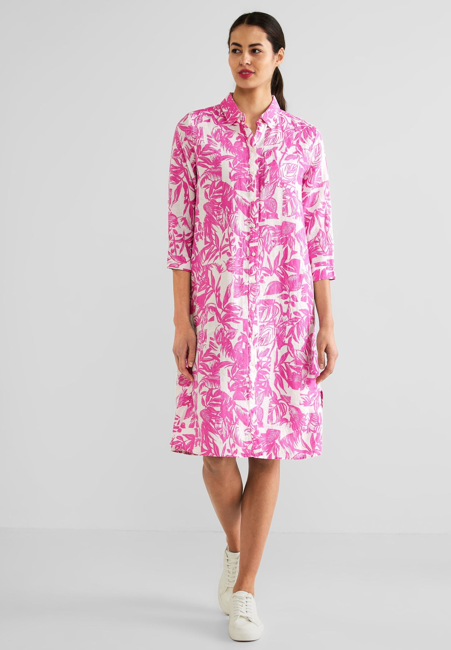 STREET ONE Blousejurken Blousejurk Dames Pitaja Roze