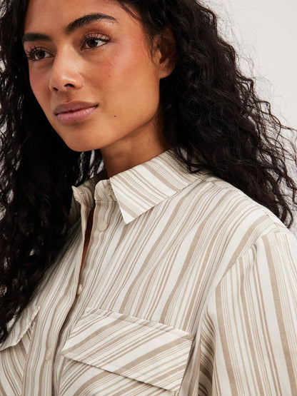 NA-KD Blousejurken Blousejurk Dames Chamois