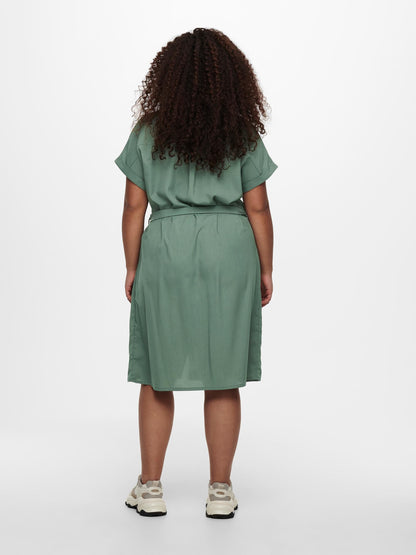 ONLY CARMAKOMA Blousejurken Blousejurk Dames Mintgroen