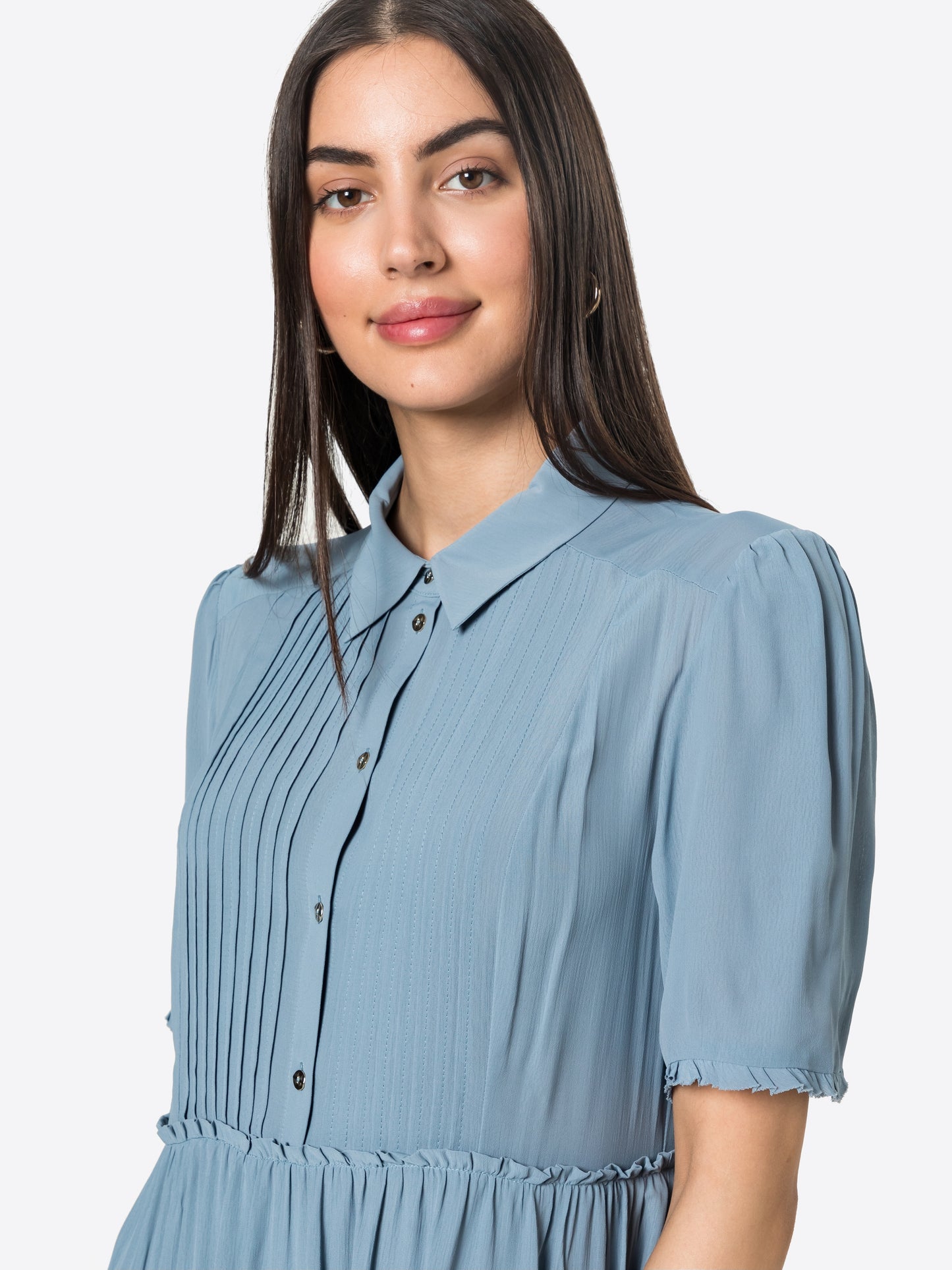 Rich&royal Blousejurken Blousejurk Dames Smoky Blue