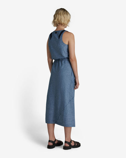 G-Star Raw Midi Jurken Jurk Dames Donkerblauw