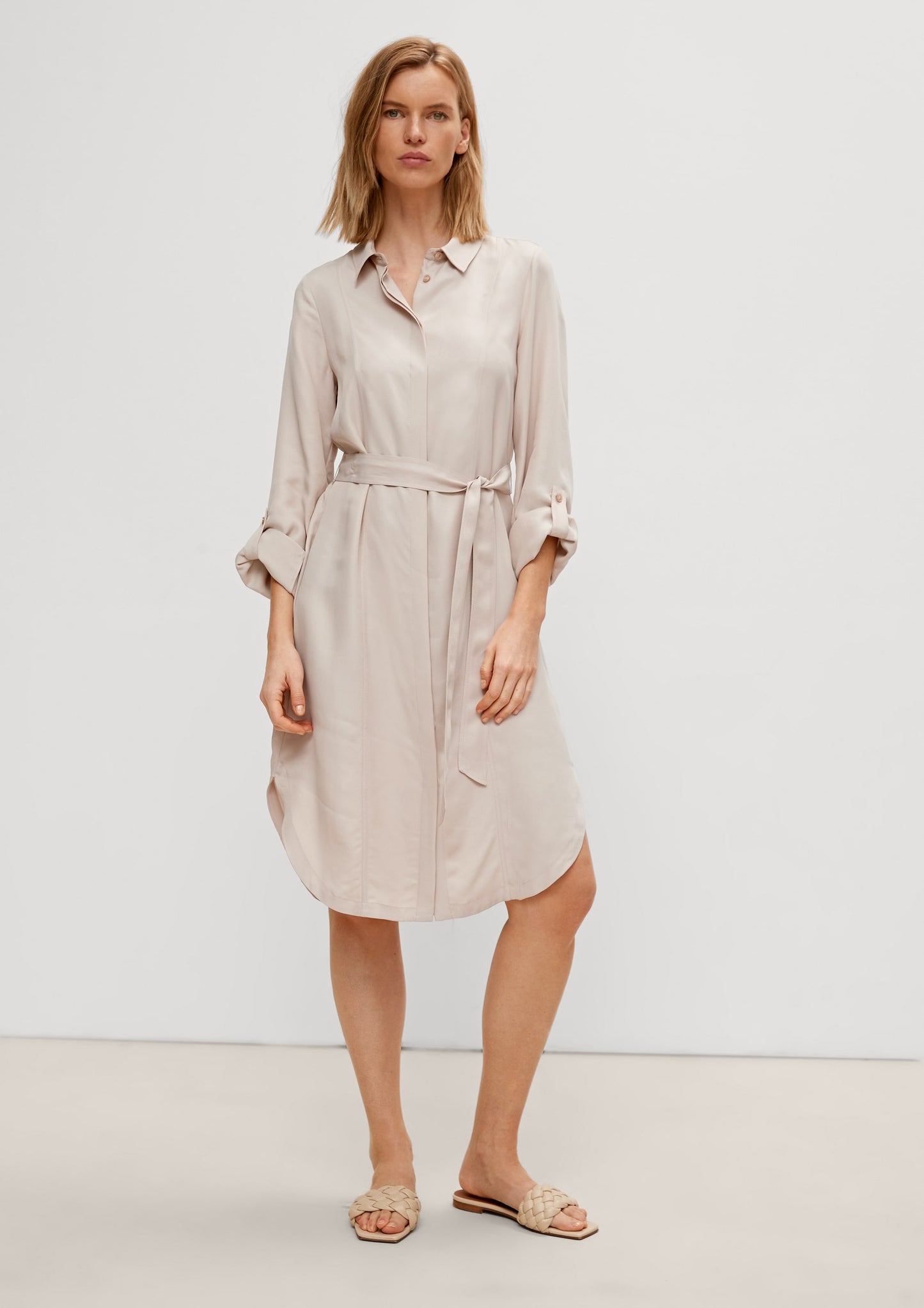 Comma Blousejurken Blousejurk Dames Sand