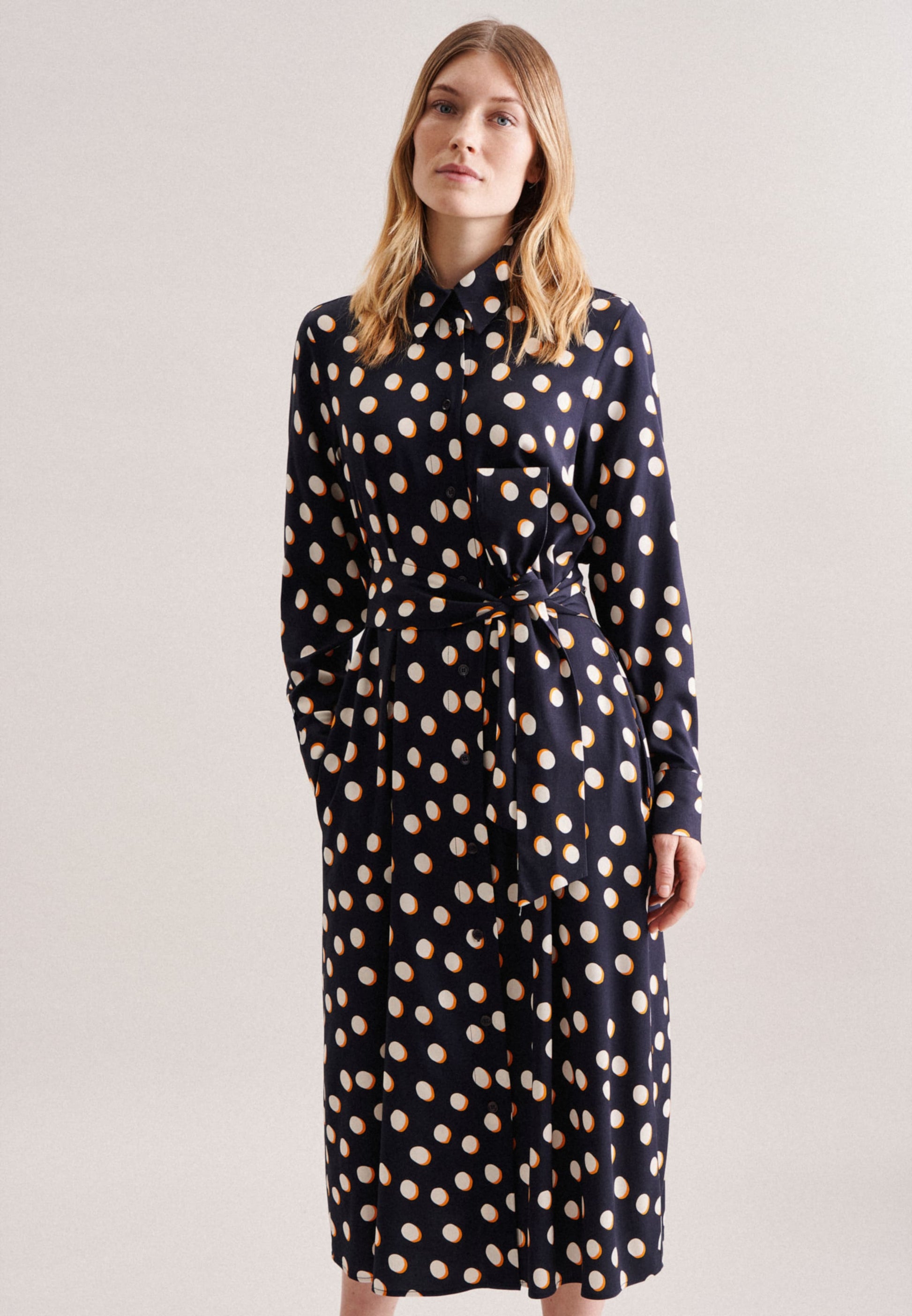 Seidensticker Blousejurken Blousejurk Schwarze Rose Dames Donkerblauw