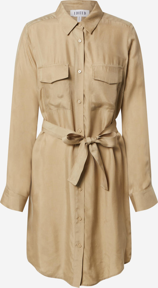EDITED Blousejurken Blousejurk Farha Dames Beige