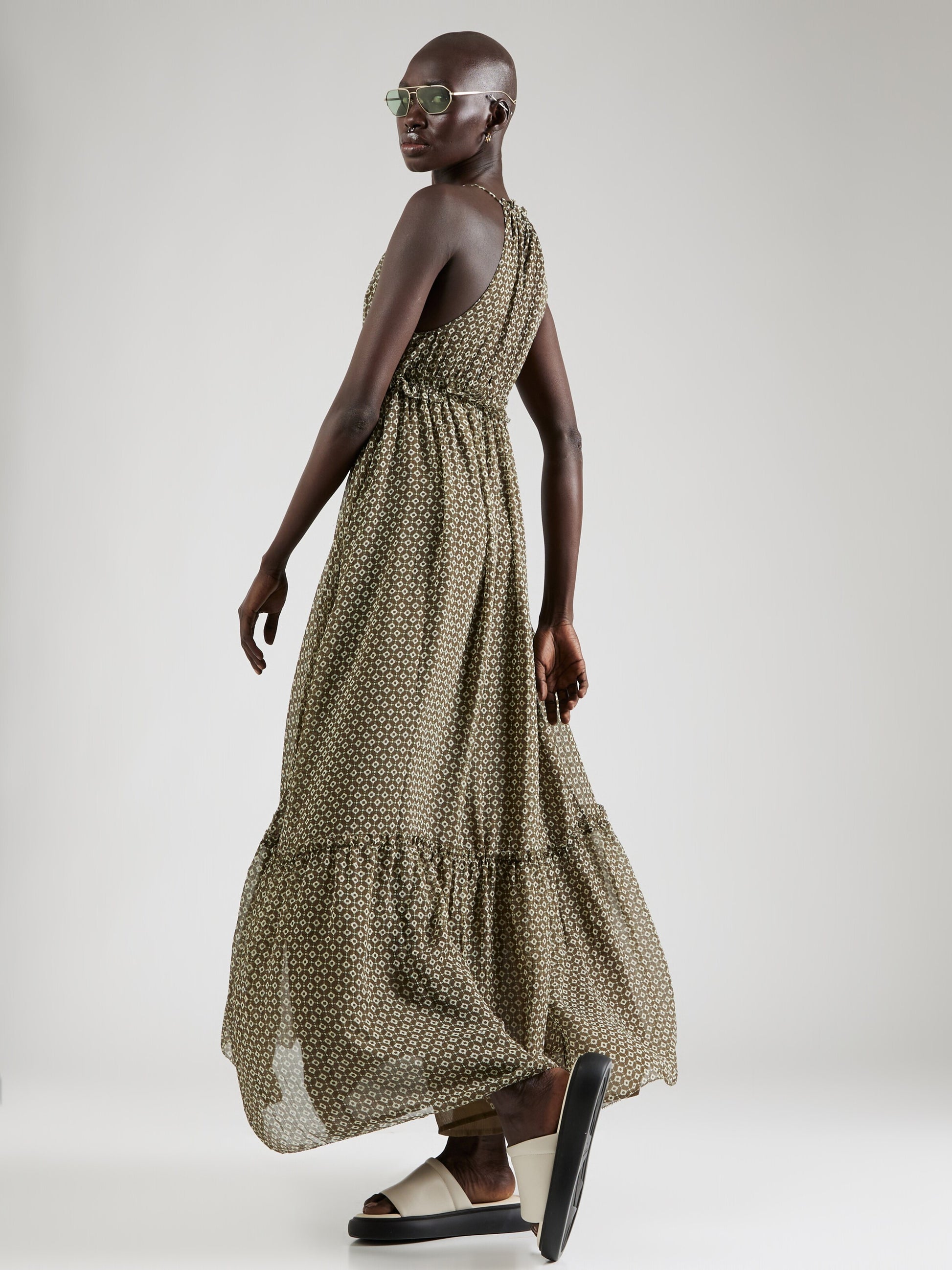 Pepe Jeans Maxi Jurken Jurk Fifi Dames Groen / Olijfgroen