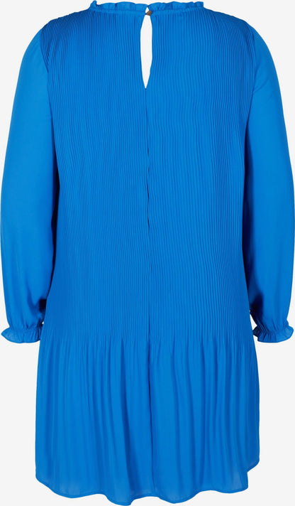 Zizzi Midi Jurken Jurk Delly Dames Blauw