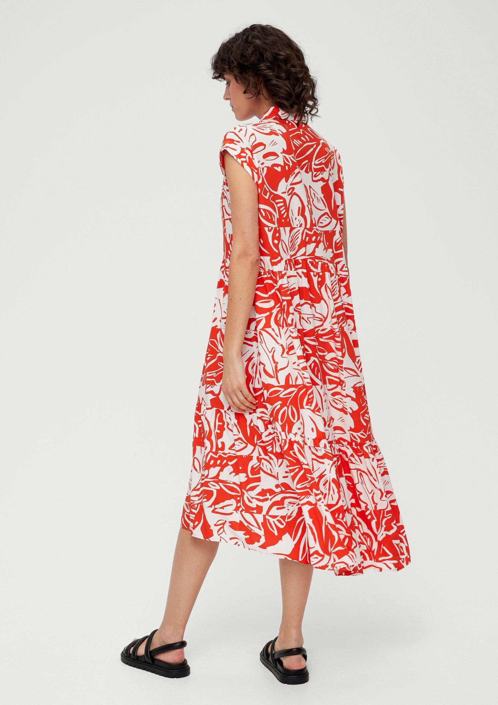 S.Oliver Blousejurken Blousejurk Dames Oranje