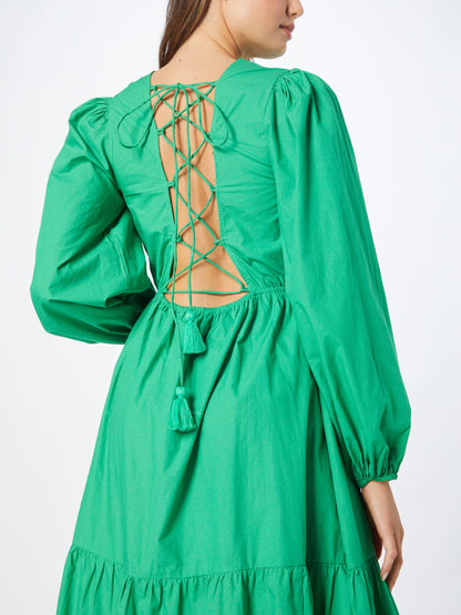 WAREHOUSE Midi Jurken Jurk Dames Grasgroen